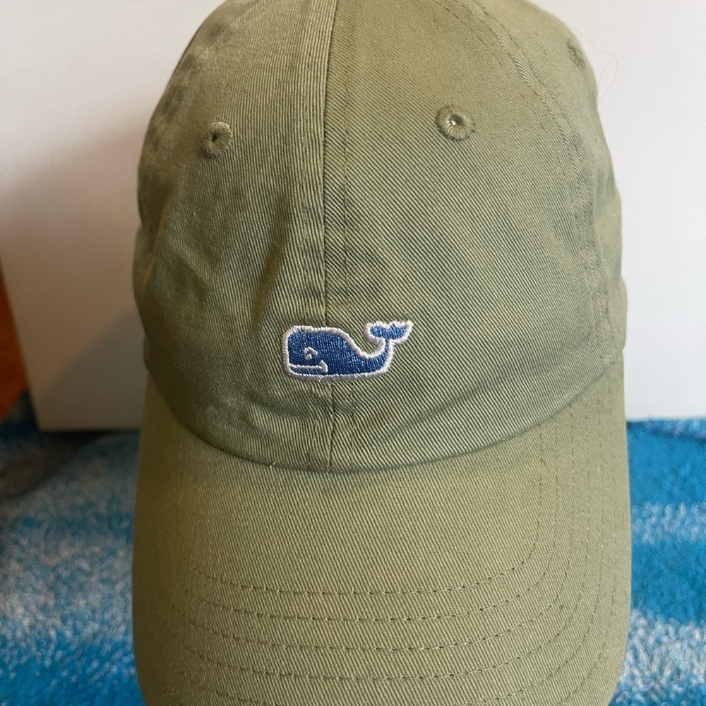 Whale Logo Leather Strap Baseball Hat